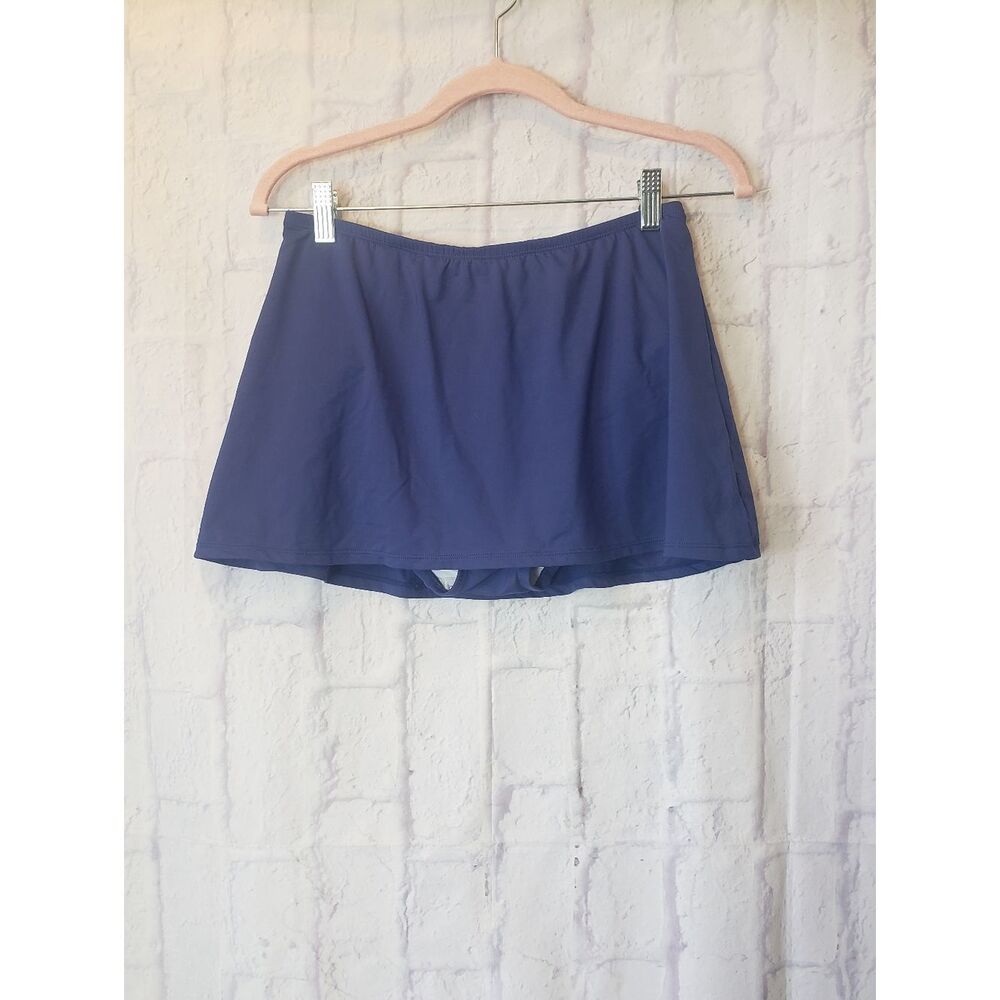 24th & OCEAN Royal Blue Swimsuit Bottoms Attached Skirt Small